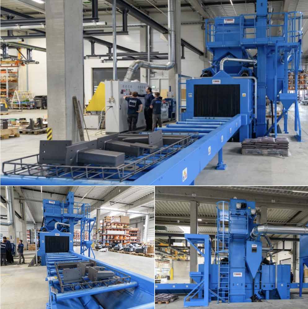 New roller conveyor shotblast machine type LAUCO