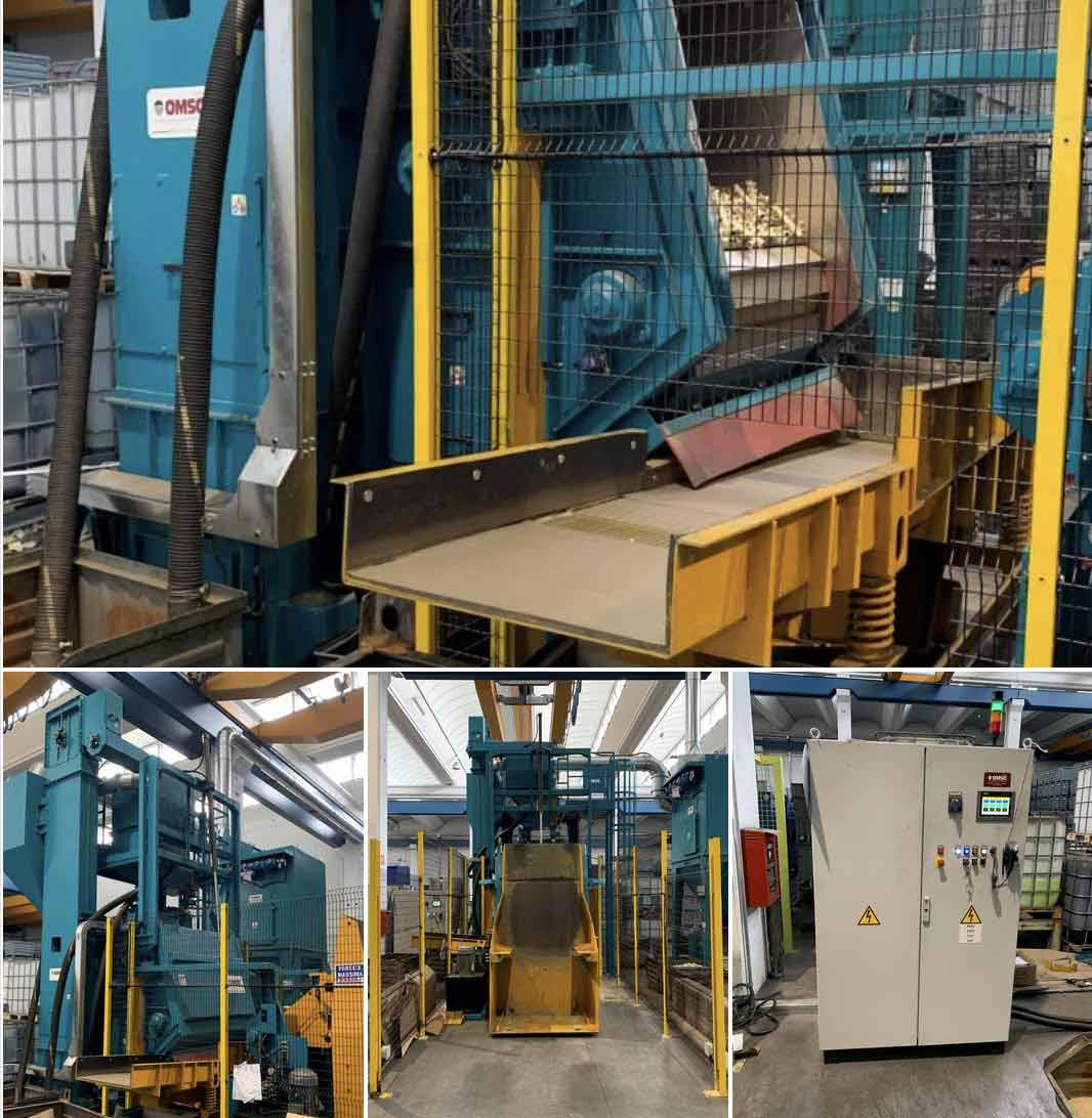 Tumblast steel belt shot blast machine "Tappeto Rampante®" installed for a new customer who work in the field of hot pressing brass