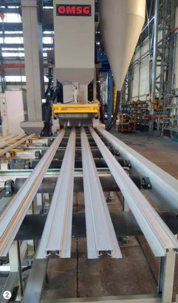 Granigliatura di profili estrusi in alluminio foto 2